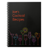 Kundengerechte Cocktail-Rezepte Notizblock (Vorderseite)