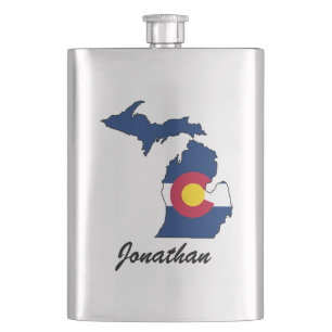 Kundengerechte Colorado-Flagge Flachmann