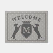 Kundengerechte Dackel-Fußmatte Fußmatte (Vorderseite)