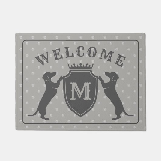 Kundengerechte Dackel-Fußmatte Fußmatte (Vorderseite)