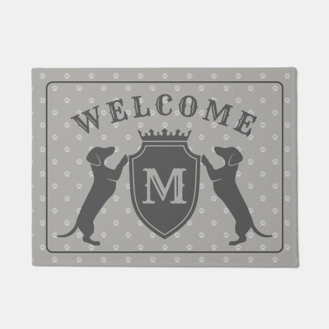 Kundengerechte Dackel-Fußmatte Fußmatte (Vorderseite)