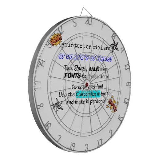 kundengerechte DARTSCHEIBE 10tshirts.com! (Vorderseite Links)