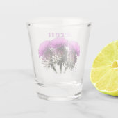 Kundengerechte drei schottische Disteln Schnapsglas (Rückseite)