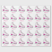 Kundengerechte Eis-NamensSkate mit Rosa Geschenkpapier (Flach)