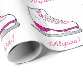 Kundengerechte Eis-NamensSkate mit Rosa Geschenkpapier (Rolleneckpunkt)