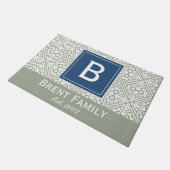 Kundengerechte Farbtür-Matte, graues Blau Fußmatte (Schrägansicht)