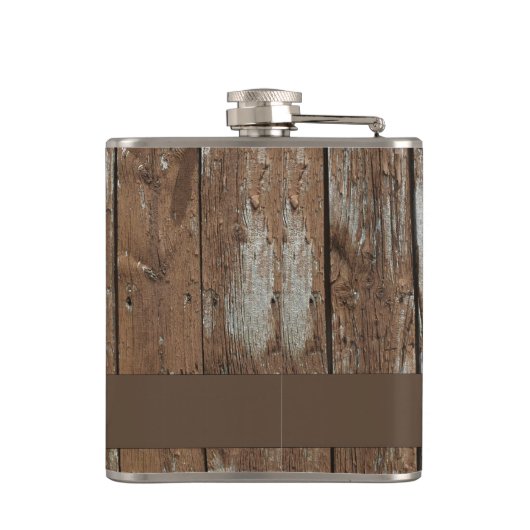 Kundengerechte Flasche des rustikalen hölzernen Flachmann (Rückseite)