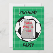 Kundengerechte Fotofußbalball-Party Einladungen (Vorderseite)