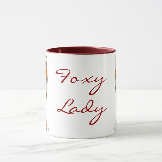 Kundengerechte Foxy Dame Mug Tasse (Zentrum)