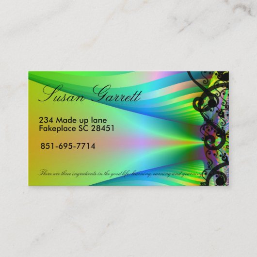 kundengerechte Fraktalgeschäftskarte Visitenkarte (Vorderseite)