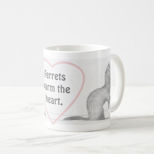 Kundengerechte Frettchen-Tasse - Dimitri - wärmen Kaffeetasse (VorderseiteRechts)