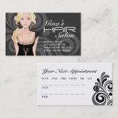 Kundengerechte Friseursalon-Visitenkarten Terminkarte (Vorne/Hinten)