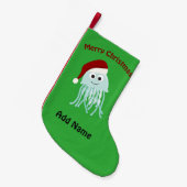 Kundengerechte frohe Weihnacht-Quallen Kleiner Weihnachtsstrumpf (Vorderansicht (hängend))