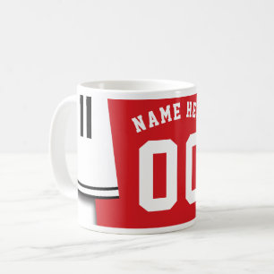 Kundengerechte Fußball-Jersey-Tasse, -ROT u. Kaffeetasse