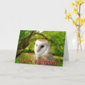 Kundengerechte Geburtstagskarte der Schleiereule Karte (Gelbe Blume)