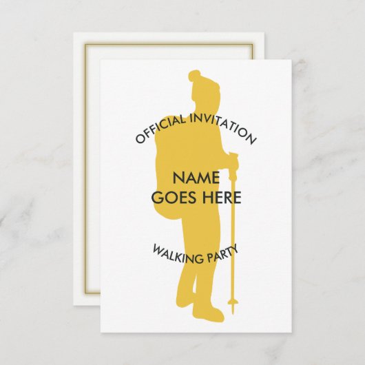 Kundengerechte gehende Party Einladung (Vorne/Hinten)