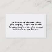 Kundengerechte Geschäfts-Karte mit Visitenkarte (Rückseite)