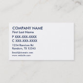 Kundengerechte Geschäftskarten Visitenkarte (Rückseite)