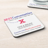 Kundengerechte Geschenk-Schablone Getränkeuntersetzer (Linke Seite)