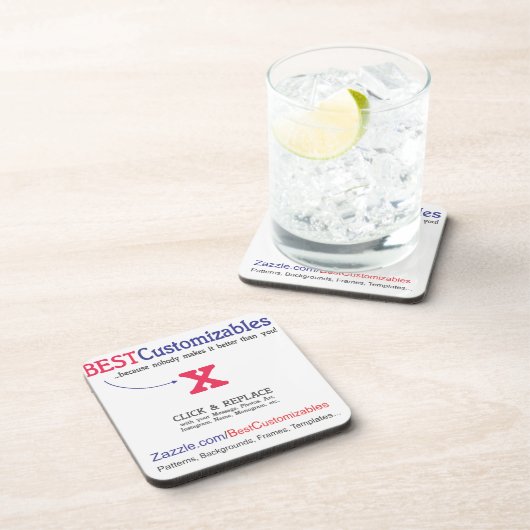 Kundengerechte Geschenk-Schablone Getränkeuntersetzer (Rechte Seite)