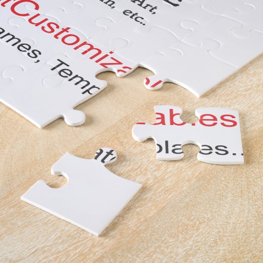 Kundengerechte Geschenk-Schablone Puzzle (Seite)