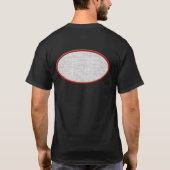 Kundengerechte gestickte ovale Fleckenfront u. T-Shirt (Rückseite)
