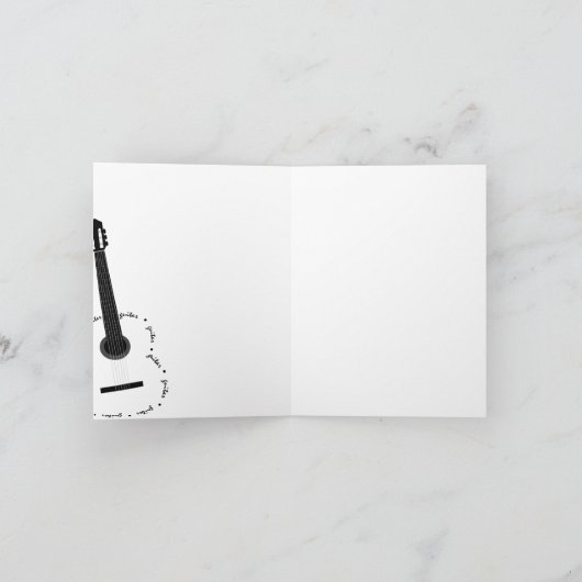 Kundengerechte Gitarren-Karte Karte (Innenseite)