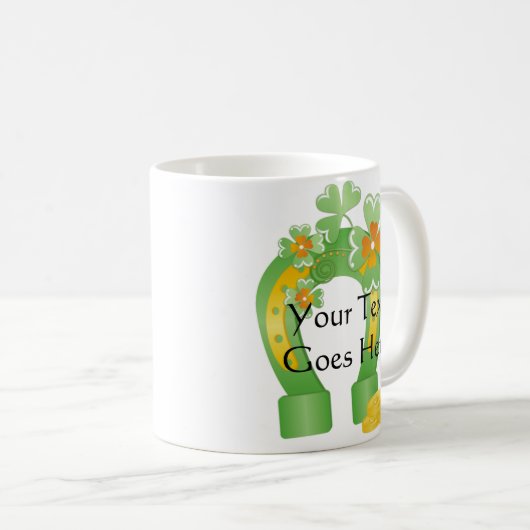 Kundengerechte glückliche HufeisenTassen Kaffeetasse (VorderseiteRechts)