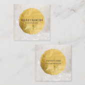 Kundengerechte Goldblatt-Folien-Visitenkarte Quadratische Visitenkarte (Vorne/Hinten)