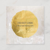 Kundengerechte Goldblatt-Folien-Visitenkarte Quadratische Visitenkarte (Rückseite)