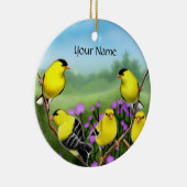 Kundengerechte Goldfinches in der Keramik Ornament (Rechts)