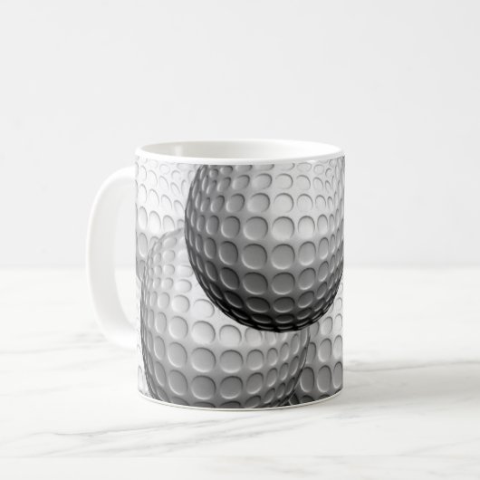 Kundengerechte Golfbälle Tasse (Vorderseite Links)