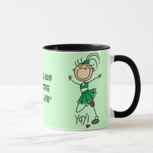 Kundengerechte grüne Cheerleader-Tasse Tasse