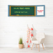 KUNDENGERECHTE grüne Tafel 2,5 x 8 Banner (Insitu)
