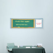 KUNDENGERECHTE grüne Tafel 2,5 x 8 Banner (Messeveranstaltung)