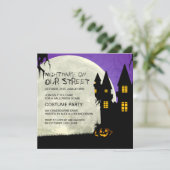 Kundengerechte Halloween-Party-Einladung Einladung (Stehend Vorderseite)