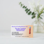 KUNDENGERECHTE Heizung u. Abkühlen Thermo Visitenkarte (Stehend Vorderseite)