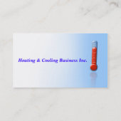 KUNDENGERECHTE Heizung u. Abkühlen Thermo Visitenkarte (Rückseite)