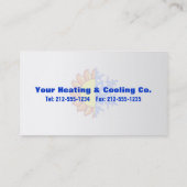 KUNDENGERECHTE Heizung u. abkühlende Visitenkarte (Rückseite)
