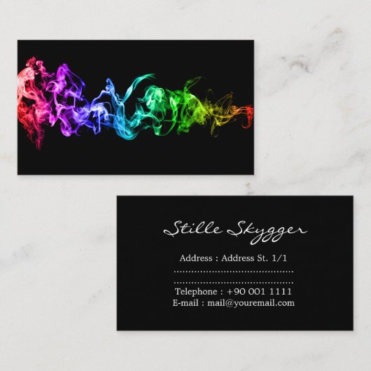 Kundengerechte helle bunte abstrakte Kunst Visitenkarte (Vorne/Hinten)