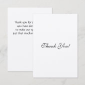 Kundengerechte Hochzeits-Einladungs-Sets danken Dankeskarte (Vorne/Hinten)