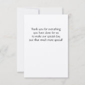 Kundengerechte Hochzeits-Einladungs-Sets danken Dankeskarte (Rückseite)