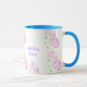 Kundengerechte Hochzeits-Tasse, romantische rosa Tasse