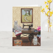 Kundengerechte hübsche Karte der Katzen-Mutter (Gelbe Blume)