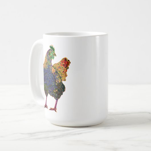 Kundengerechte Huhn-Dame - 15 Unze. Tasse (Vorderseite Links)