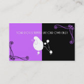 Kundengerechte Hündchen-Tagesbetreuung Visitenkarte (Rückseite)