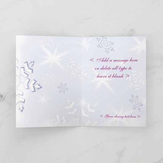 Kundengerechte Karte SNOWFLAKE-1 (Innenseite)