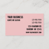 Kundengerechte Karten der rosa (Rückseite)