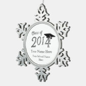 Kundengerechte Klasse von 2014 Schneeflocken Zinn-Ornament (Rechts)