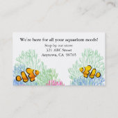 Kundengerechte Korallenriff Clownfish Visitenkarte (Rückseite)